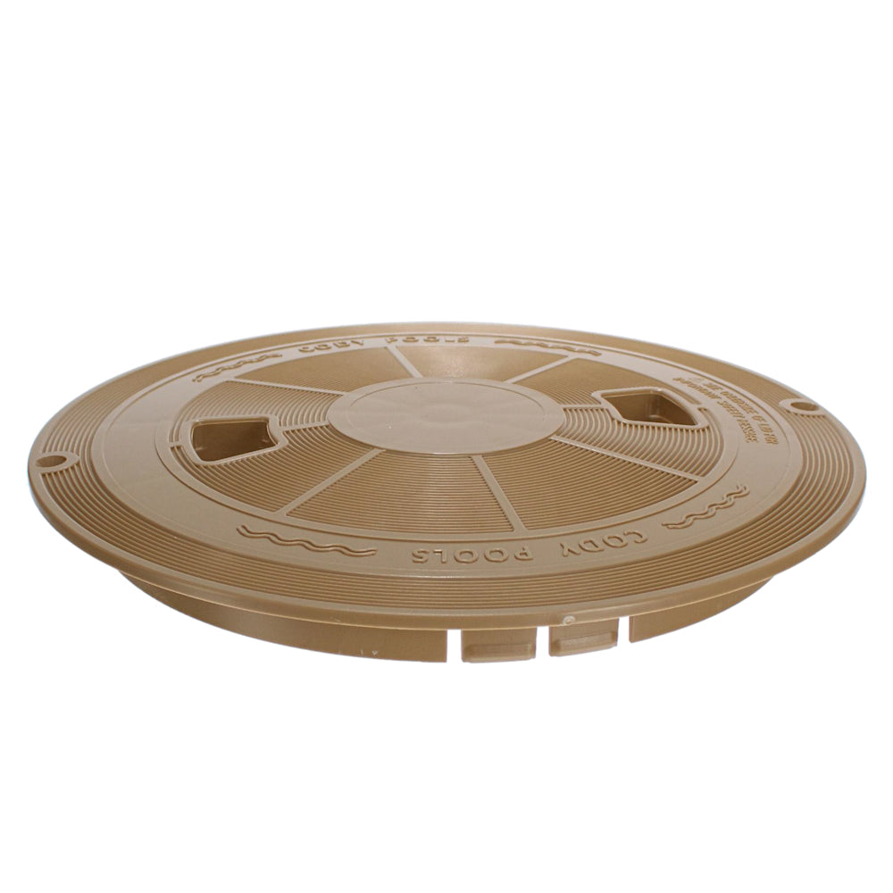 AquaStar Round Skimmer Lid (Fits Sta-Rite Size Skimmers) with Custom Name, Tan | RT108A-5 2