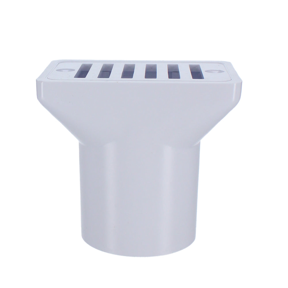 CMP Gutter Deck Drain White Fip X Soc , 2 X 2" | 25533-000-000"