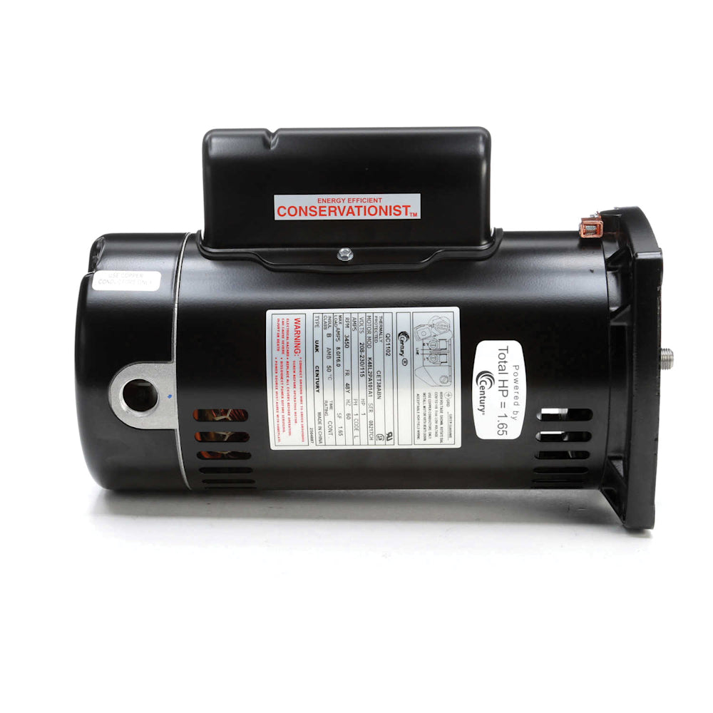Century Pool Pump Motor 1HP 1-Speed 1 Phase 60Hz 208-230/115V 48Y Frame | QC1102 2