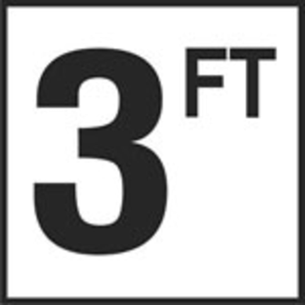 Inlays 3Ft Sr 3 W/Ft Depth Marker-Ceramic Black/White Skid Resistant 6 Depth Marker 3 Ft Skid Resistant 6In X 6In Ceramic | C620030"