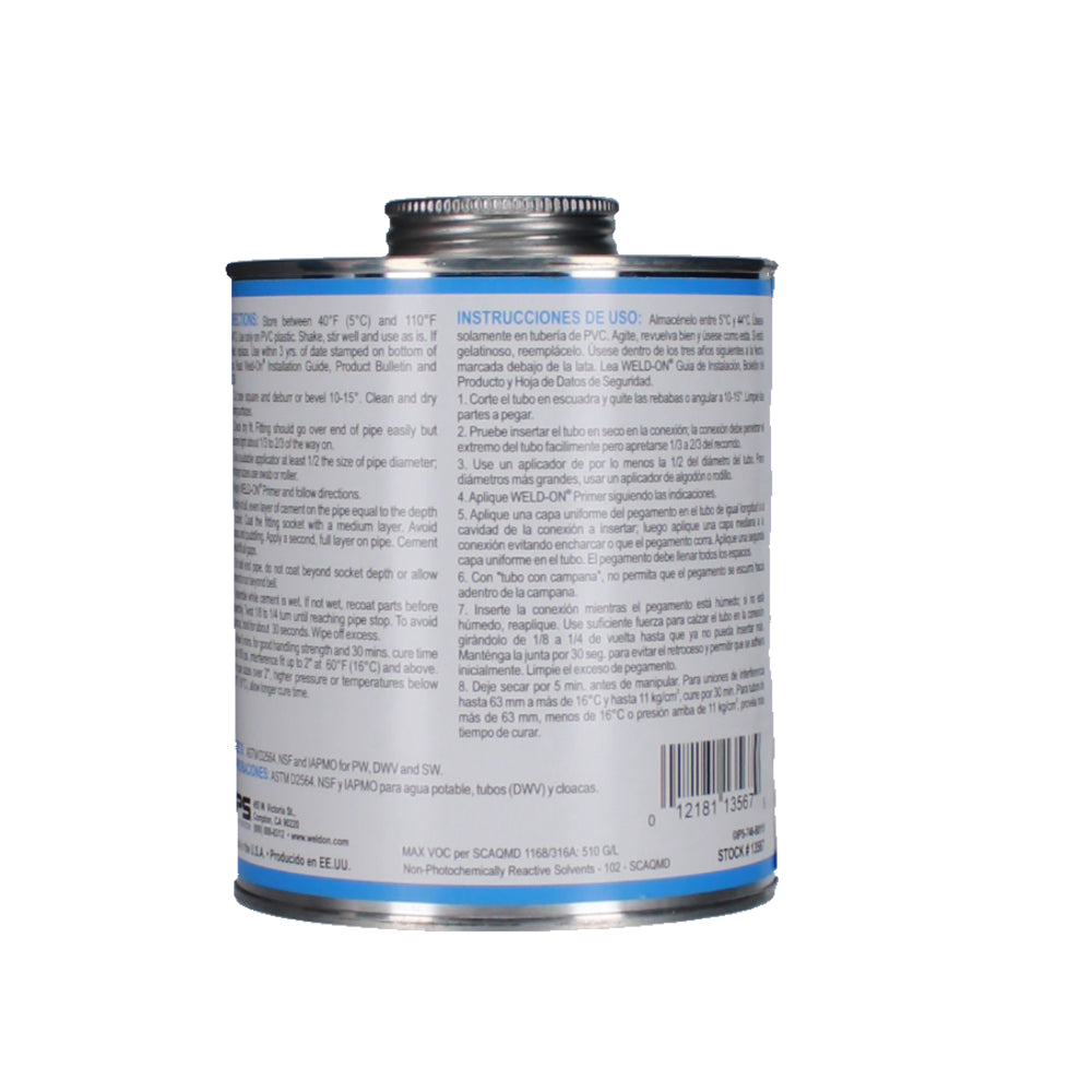 IPS Quart IPS 746 Heavy PVC Cement Gray 13567 746 Glue Heavy Gray Qt 4