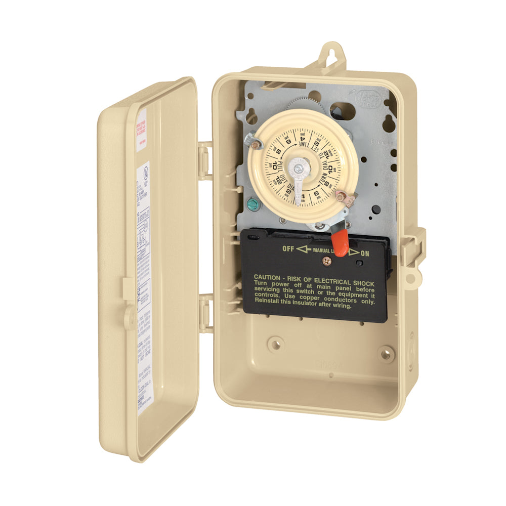 Intermatic 24-Hour 120V Mechanical Time Switch, Spst, Type 3R Plastic Enclosure | T101P3