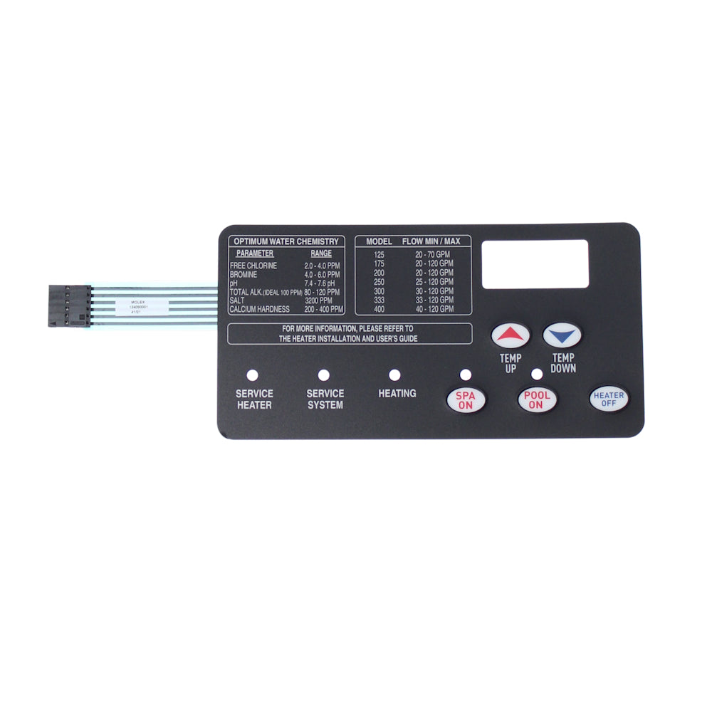 Pentair Max-E-Therm Heater Switch Membrane | 42002-0029Z