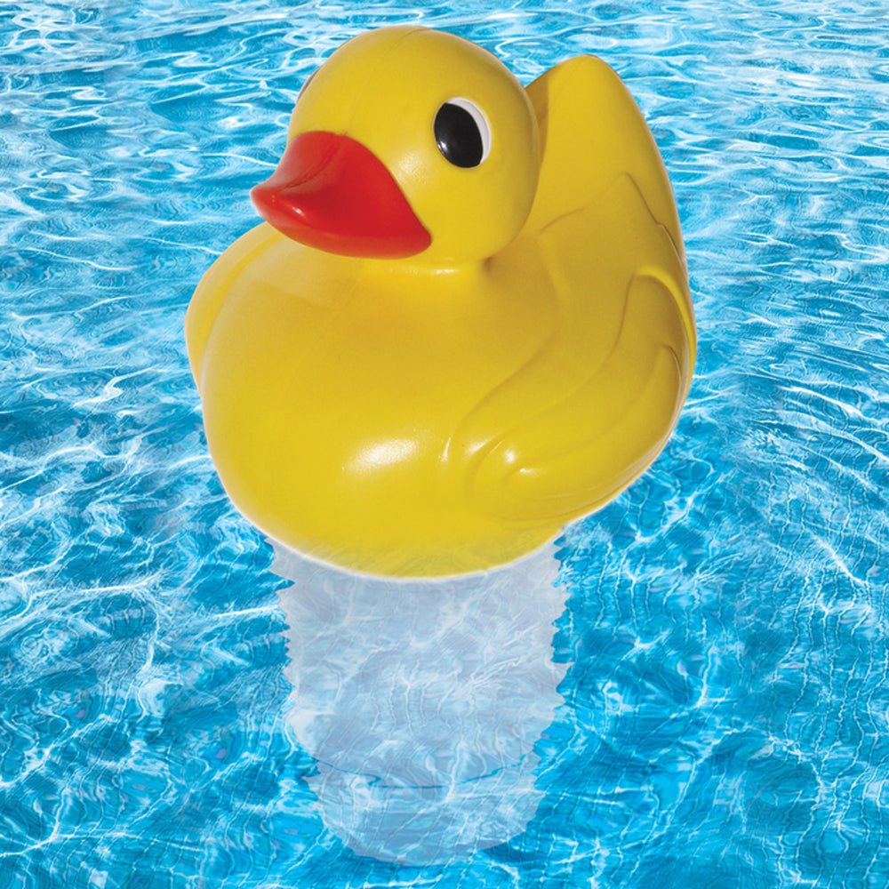 Poolmaster Pool Duck Floating Chlorine Dispenser, Telescopic Dispenser with Adjustable Chlorine Control Ring, for Use with 1 or 3" Tablets | 32140" 2