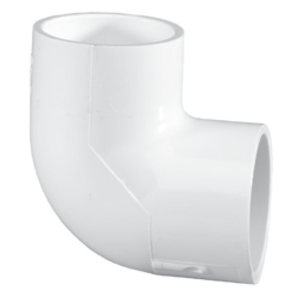 Elbow, 2-1/2 Slip White PVC Schedule 40 90 Degree"