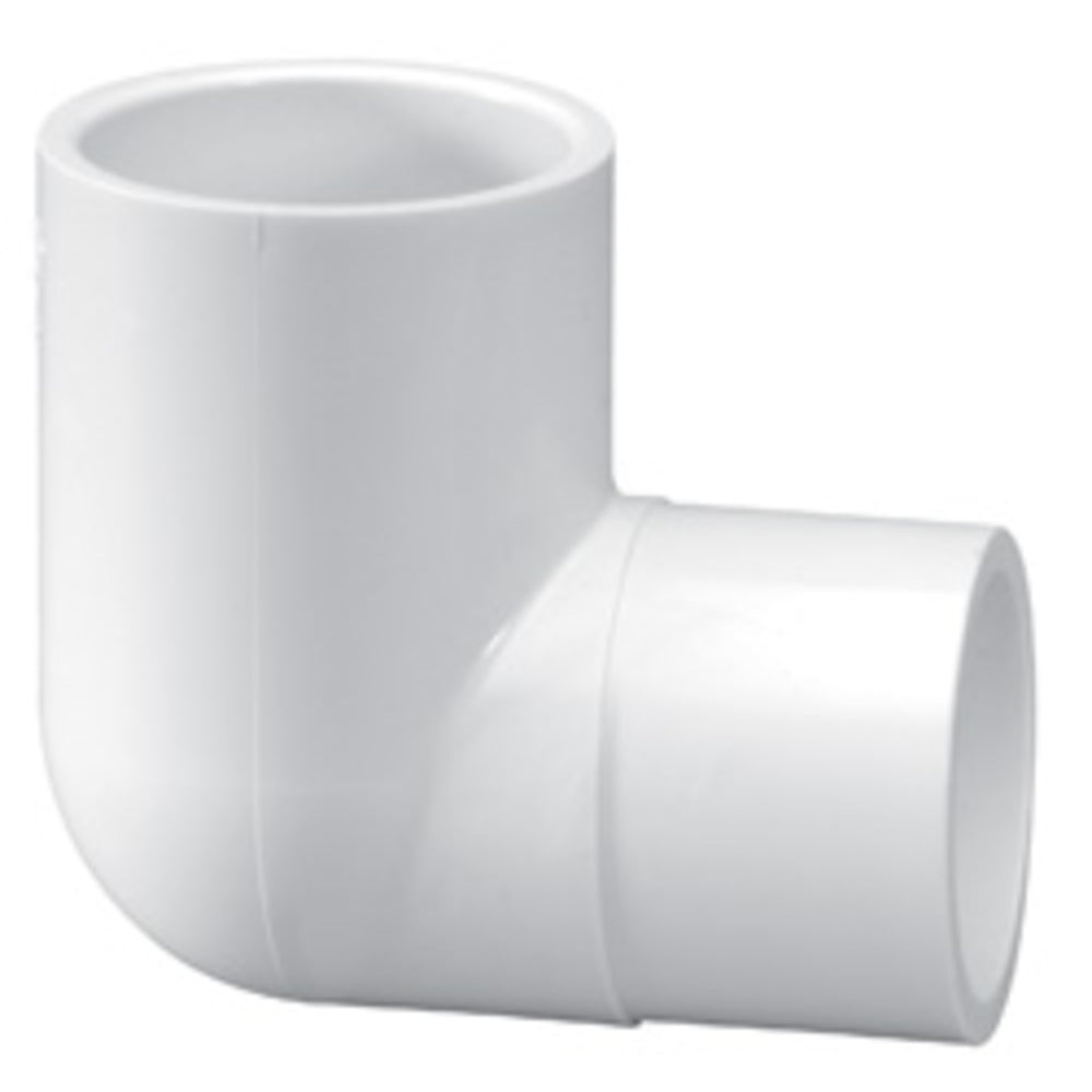 Street Elbow, 1 Spigot x Slip White PVC Schedule 40 90 Degree"