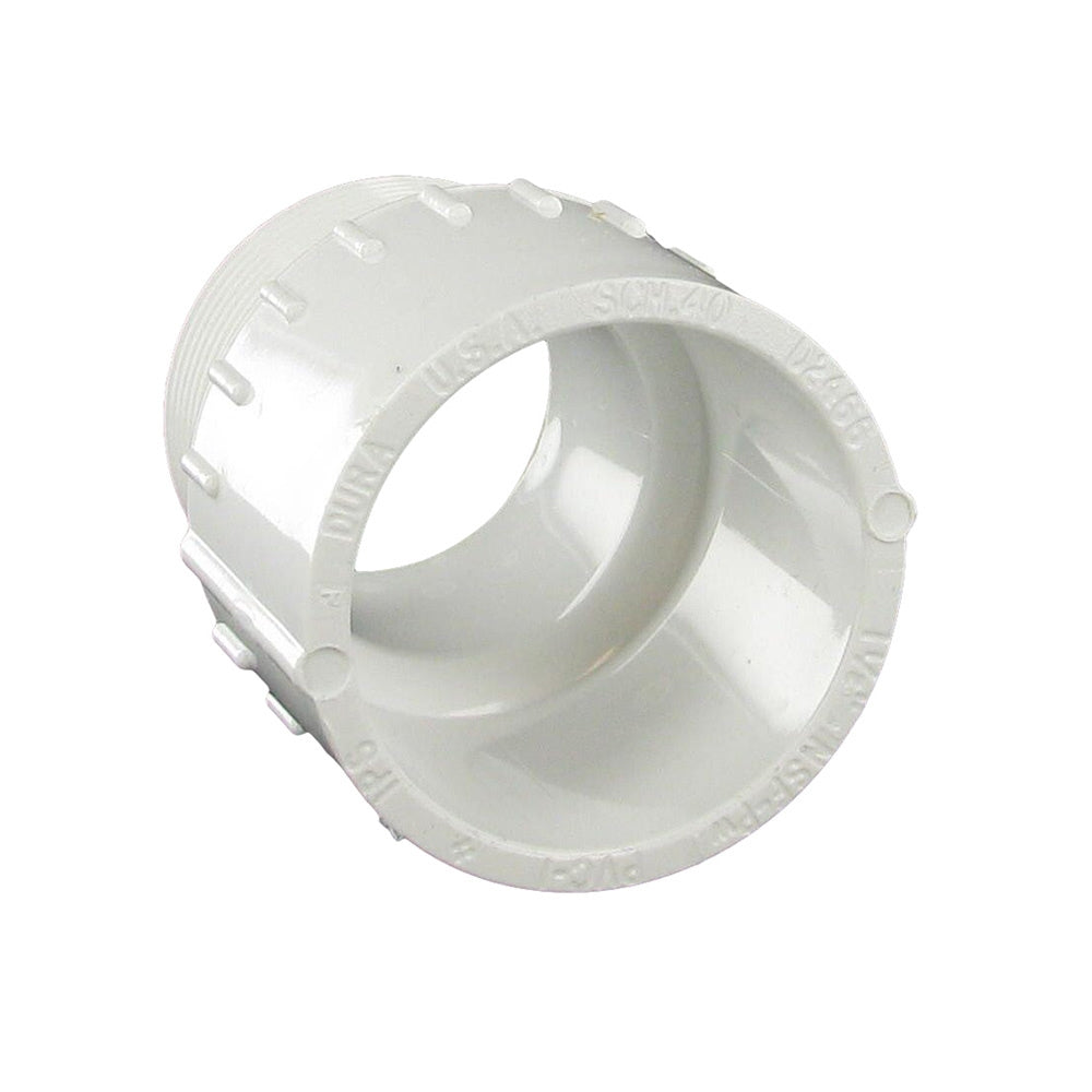 Adapter, 1-1/2 MPT x Slip White PVC Schedule 40"