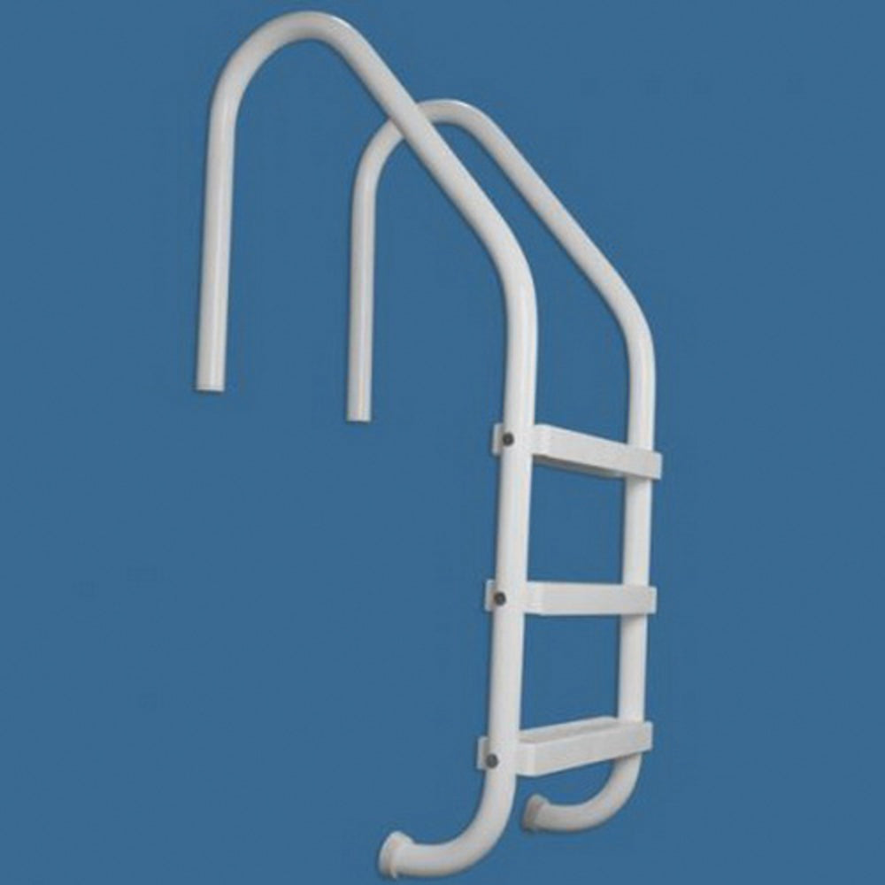 Saftron 3 Step I/G Pool Ladder w/ Escutcheons, White | P-324-L3-W 4