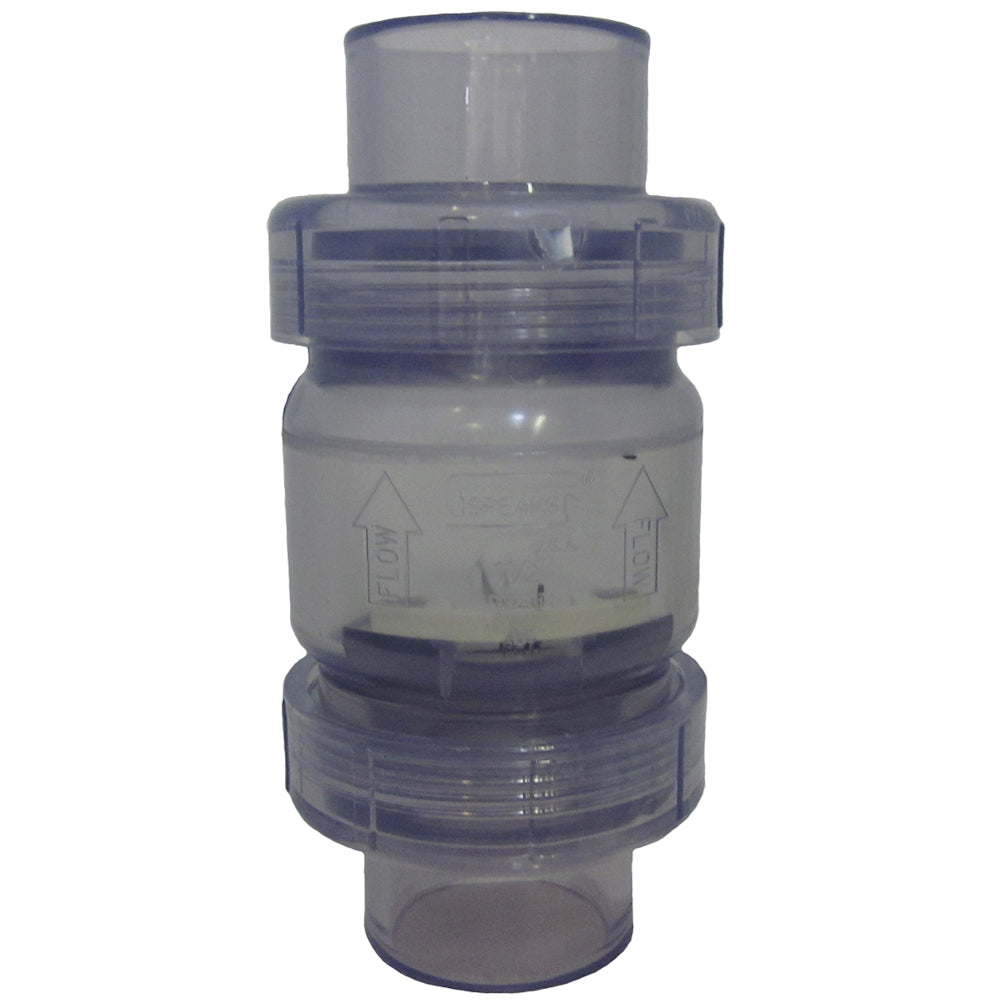 1.5 Clear PVC Spring Check Valve | S1780C15"