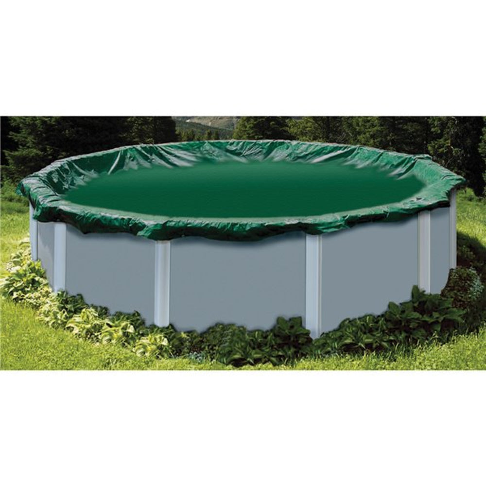 Swimline RipStopper 12' Round Above Ground Winter Pool Cover, 4' Overlap, Green/Black, 15 Year Warranty | RIG12