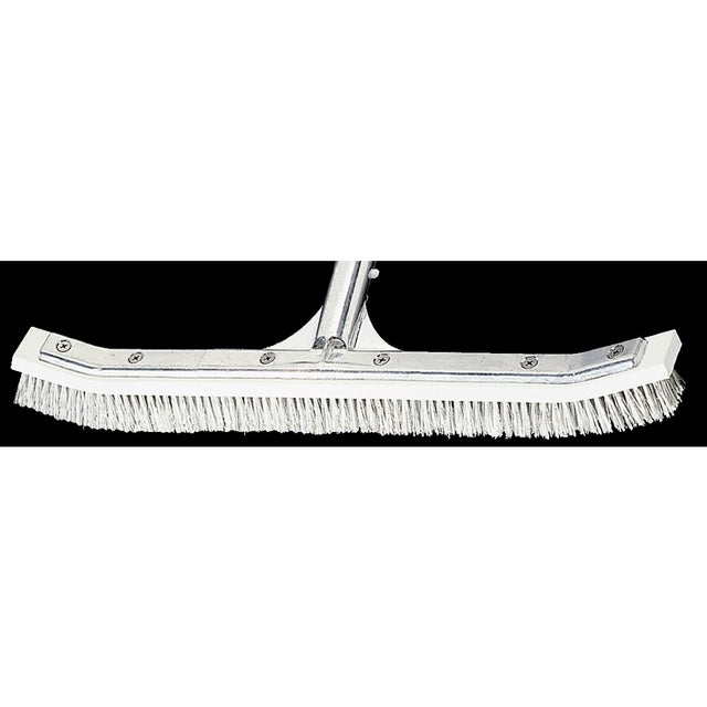 A&B Curved Aluminum Wall Brush, Combo Stainless Steel & Nylon Bristles 18  | AAB3004"