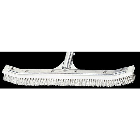 A&B Curved Aluminum Wall Brush, Combo Stainless Steel & Nylon Bristles 18  | AAB3004"