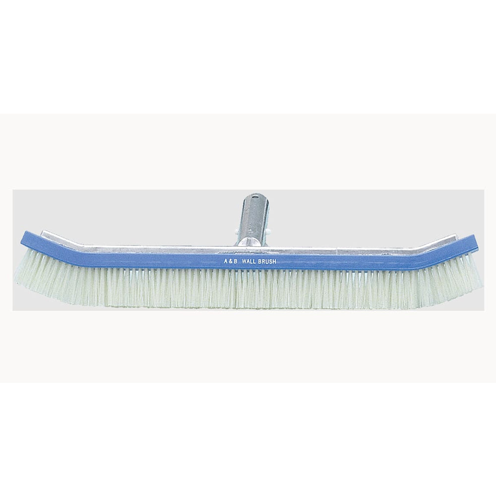 A&B Brush Curved Standard Wall White PVC Bristle, 18 | 3010"