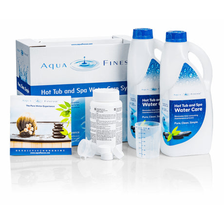 Aquafinesse Hot Tub Water Care System Kit Includes: (2) 2L Aquafinesse, (2) Filter Cleaner Tablets, Measuring Cup, Instruction Manual  (Lasts Approx. 3-5 Months) | 956500