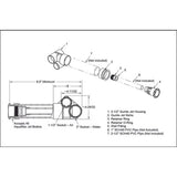 Aqua Star Black Aquathunder Wall Fitting  | At130102 2