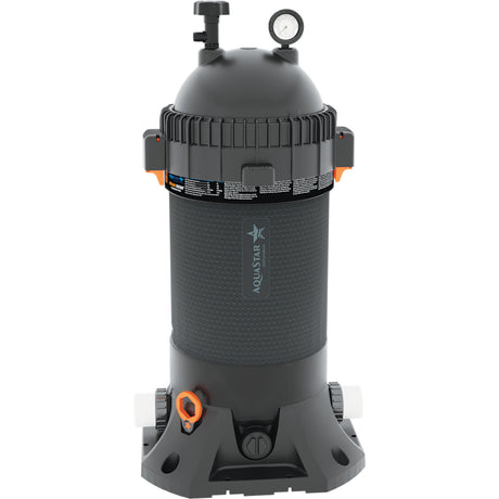 AquaStar Pipeline Cartridge Filter, Small Footprint, Big Filtration, 200 sq. ft, 27,000 gallons | PLF27000