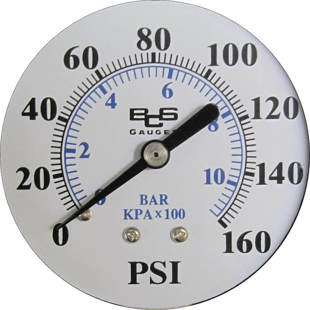 Press.Gauge,0-60 Psi,1/4In Bt.Mt,2In St. | BIGPN200