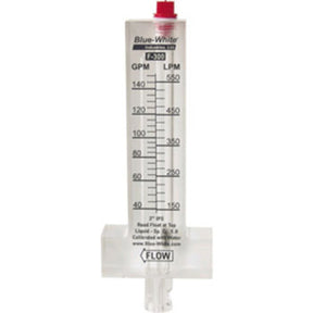 Blue White Flowmeter Plastic 2.5 Bluewhite Flowmeter PVC 2-1/2In 60-240Gpm Nsf Approved | F-30250P"