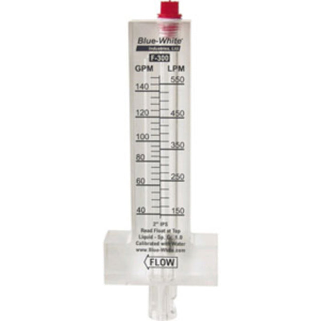 Blue White Flowmeter Plastic 2.5 Bluewhite Flowmeter PVC 2-1/2In 60-240Gpm Nsf Approved | F-30250P"