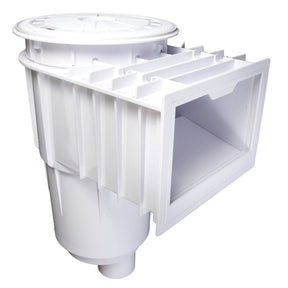 CMP Gunite Skimmer, Gray Body/ Gray Cover, ABS Body/ PVC Port with Round Cover, Dual Port, Standard Basket, 2 Socket x 2-1/2" Spigot |25140-011-100"