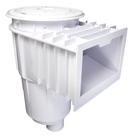 CMP Gunite Skimmer, Gray Body/ Gray Cover, ABS Body/ PVC Port with Round Cover, Dual Port, Standard Basket, 2 Socket x 2-1/2" Spigot |25140-011-100"