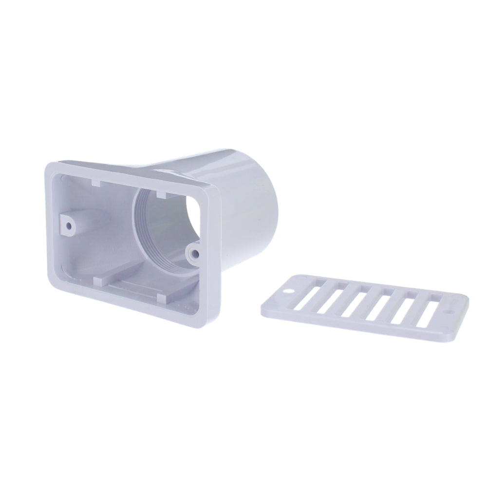 CMP Gutter Deck Drain White Fip X Soc , 2 X 2" | 25533-000-000" 3