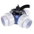 CMP HydroSeal 3-Way Clear Diverter Valve w/ 2 Socket Unions | 25923-209-000"