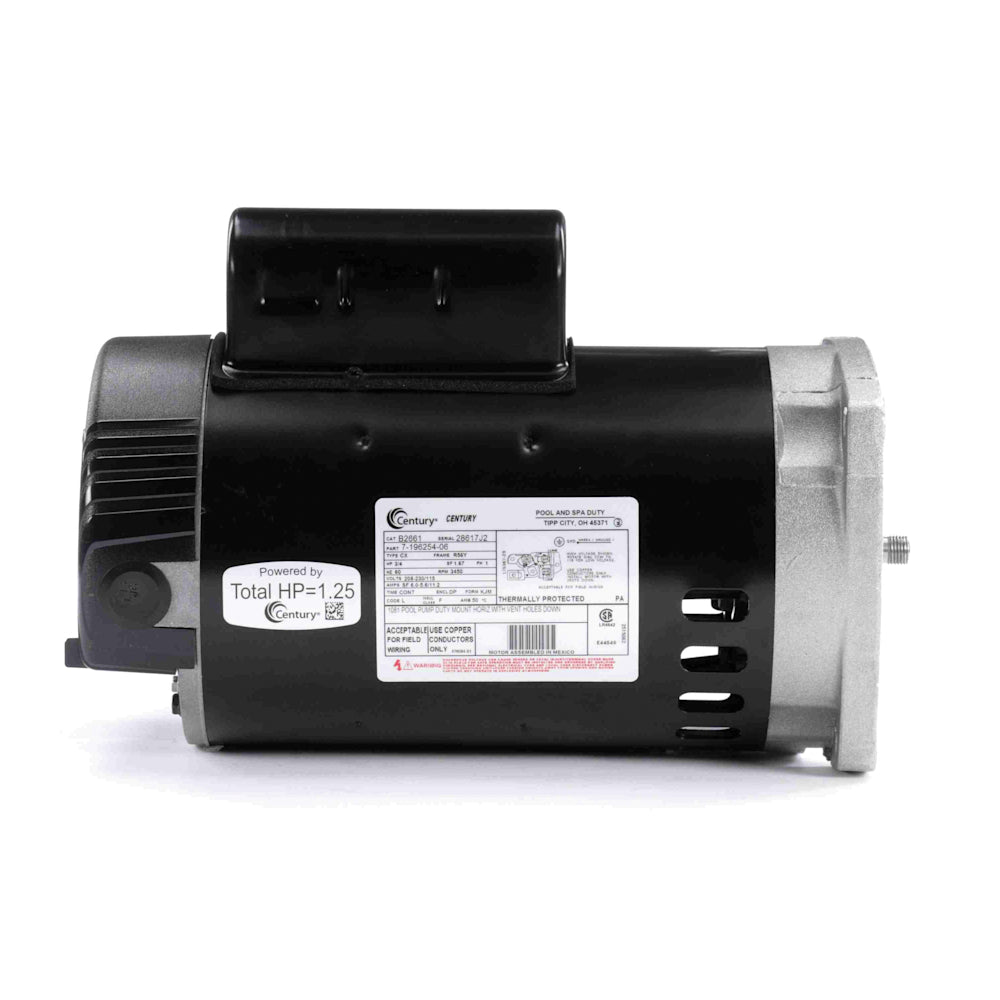 Century Pool Pump Motor 3/4HP 1-Speed 1 Phase 60Hz 208-230/115V 56Y Frame | B2661 5