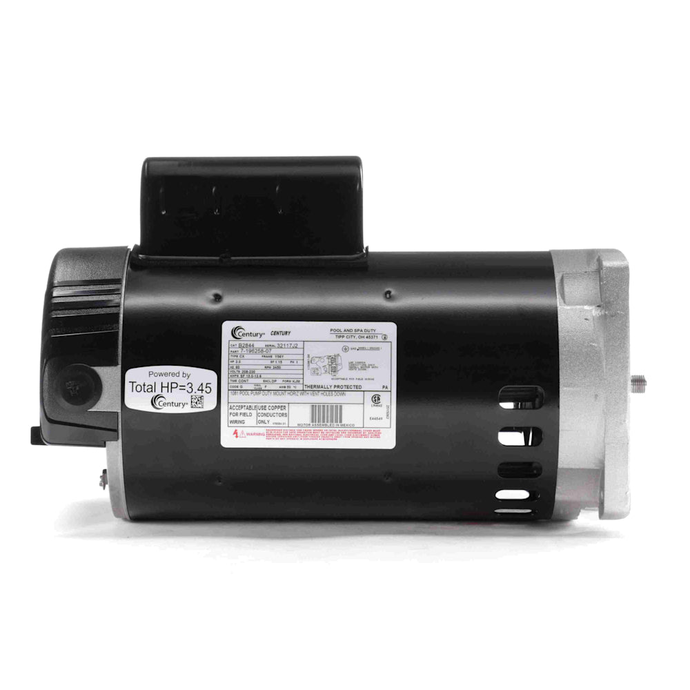 Century Pool Pump Motor 3HP 1-Speed 1 Phase 60Hz 208-230V 56Y Frame | B2844 3