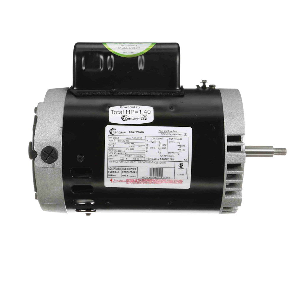 Century Pool Pump Motor 1HP 1 Phase 60Hz 208-230/115V X56J | B654 2