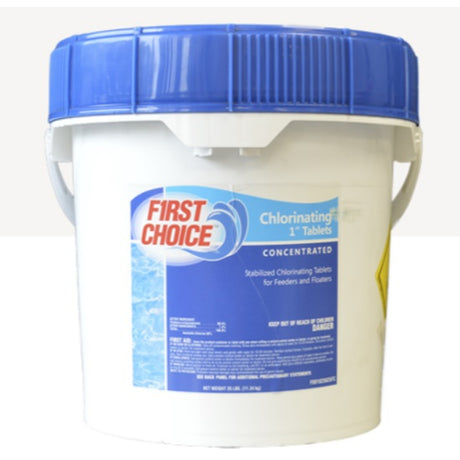 First Choice 1 Chlorine Tablets 5 lb Pail 8/Case | F001005040FC"