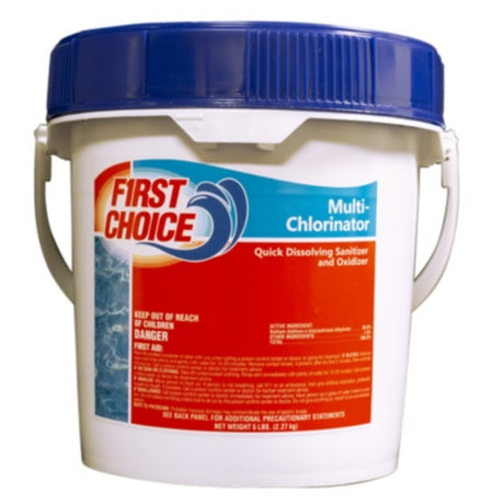 First Choice Multi-Chlorinator Dichlor Chlorine Granular 5 lb Pail 8/Case | F035005040FC