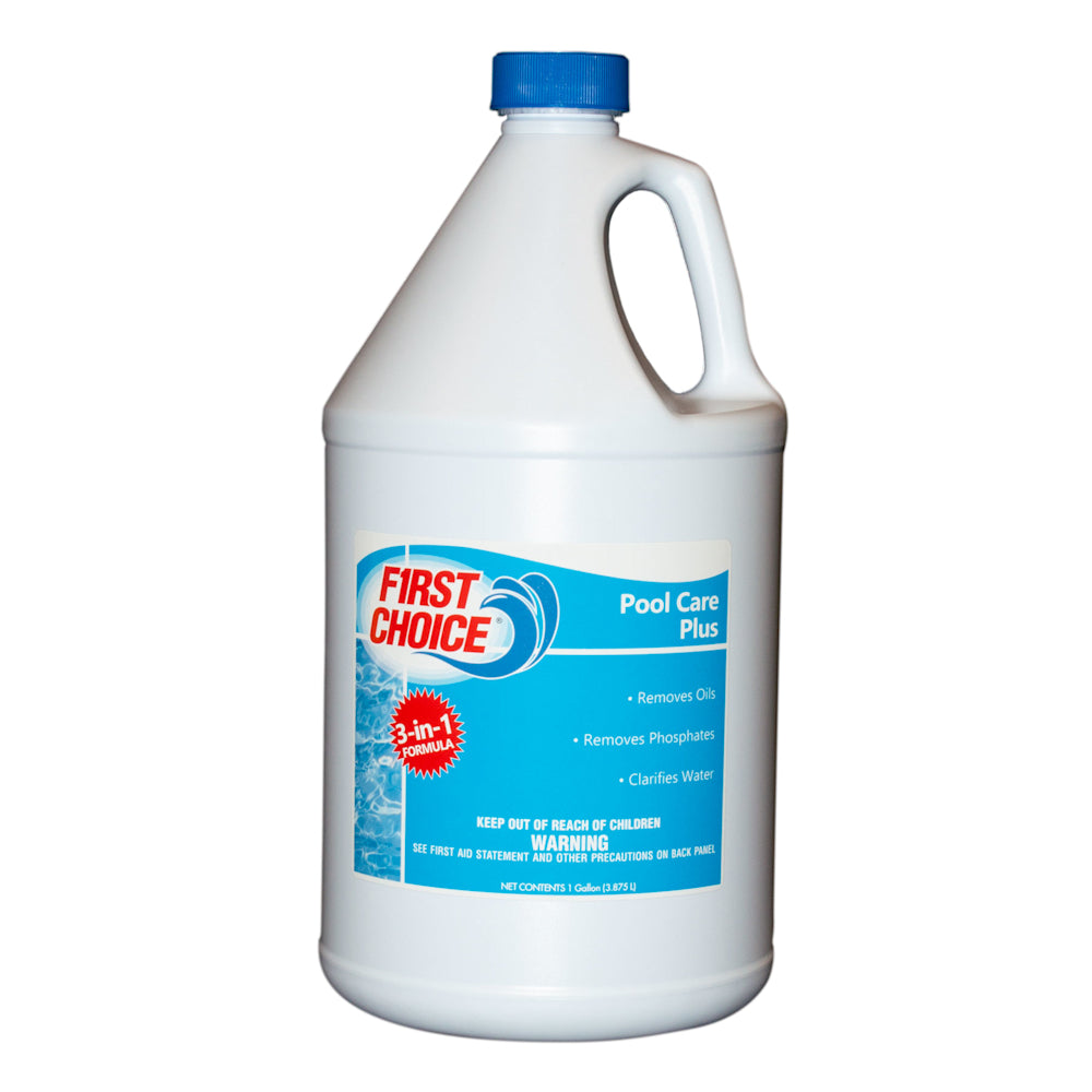 First Choice Pool Care Plus Clarifier 1 Gallon Bottle 4/Case | F060001004FC