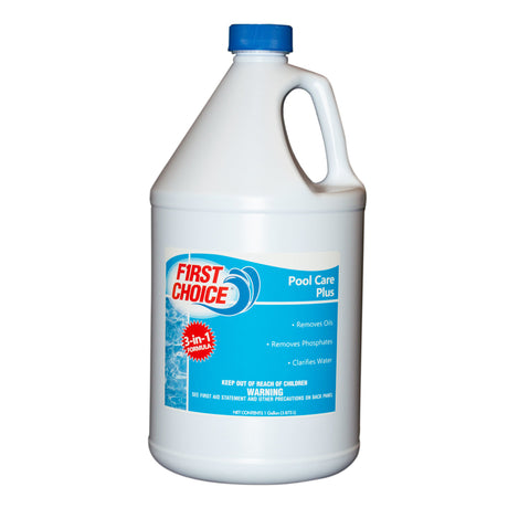 First Choice Pool Care Plus Clarifier 1 Gallon Bottle 4/Case | F060001004FC