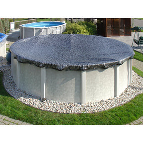 HPI Armor Kote 21' Round Above Ground Winter Pool Cover, 4' Overlap, Tan/Blue | AK21R4