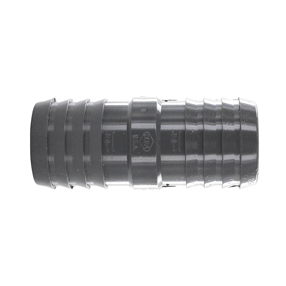 Coupling, 1-1/4 Insert Gray PVC"
