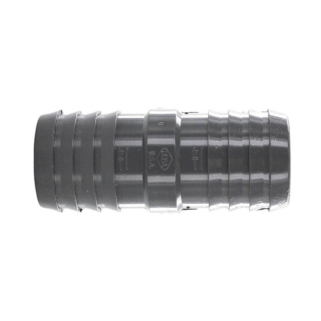 Coupling, 1-1/4 Insert Gray PVC"