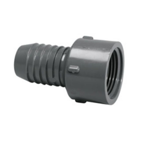 Adapter, 1-1/2 Insert x FPT Gray PVC"