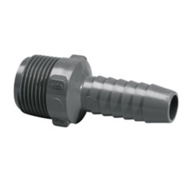 Adapter, 2 x 1-1/2 MPT x Reducing Insert Gray PVC"