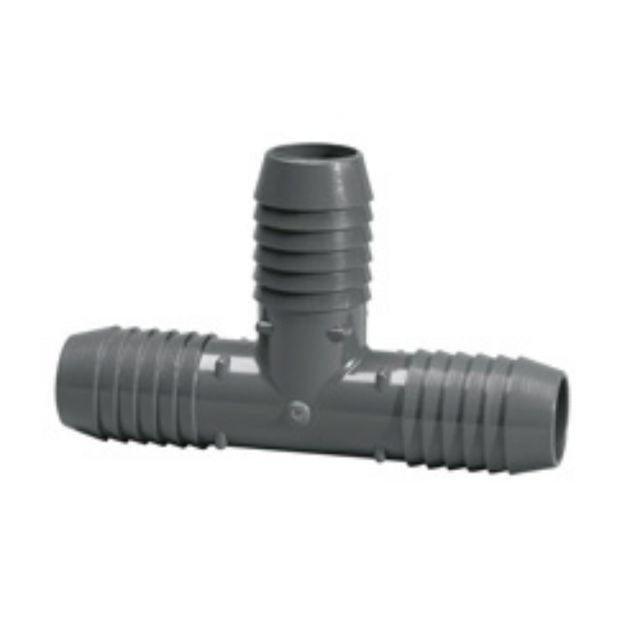 Tee, 1-1/2 Insert Gray PVC"