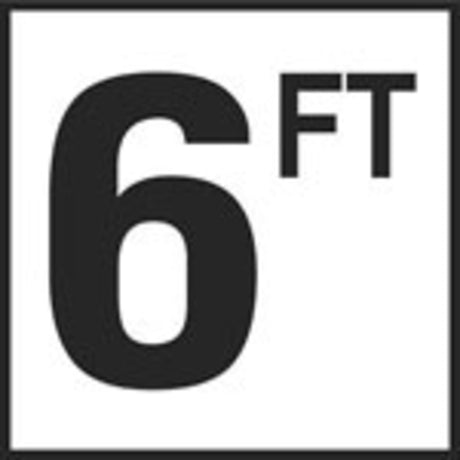 Inlays 6Ft Sm 6 W/Ft Depth Marker-Ceramic Black/White Smooth 6 Depth Marker 6 Ft Smooth Surface 6" X 6" Ceramic | C610060"