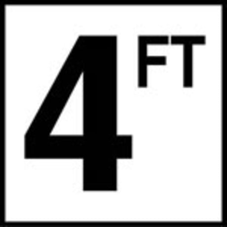 Inlays 4Ft Sr 4 W/Ft Depth Marker-Ceramic Black/White Skid Resistant 6 Depth Marker 4 Ft Skid Resistant 6In X 6In Ceramic | C620040"