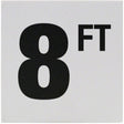 8' Sr Inlays 8 w/' Depth Marker-Ceramic Black/White Skid Resistant 6 Depth Marker 8 ' Skid Resistant 6" X 6" Ceramic  | C620080"