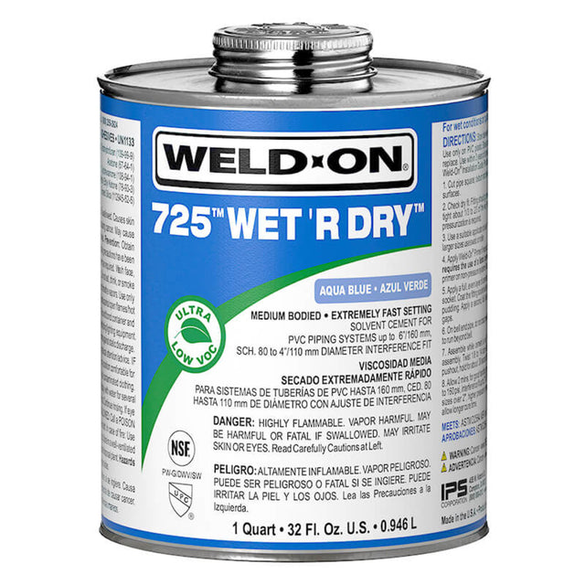 Weld-On 725 10165 1 Quart Pvc Cement | IPS725QT