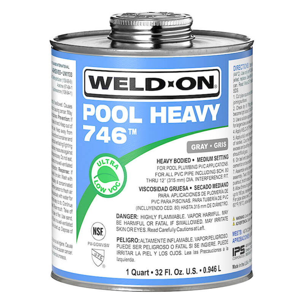 IPS Quart IPS 746 Heavy PVC  Cement Gray 13567 746 Glue Heavy Gray Qt