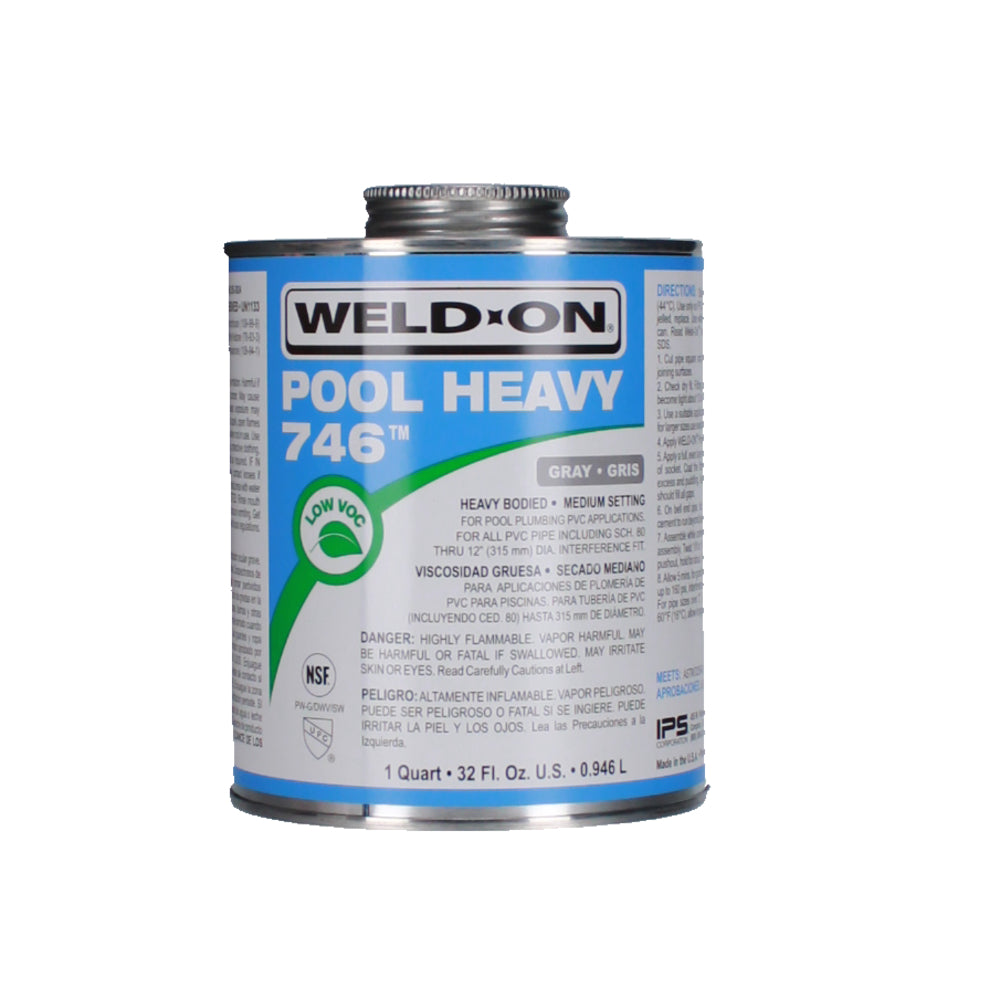 IPS Quart IPS 746 Heavy PVC  Cement Gray 13567 746 Glue Heavy Gray Qt 2