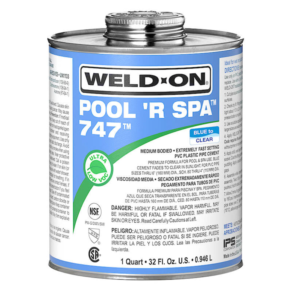 1/2 Pint IPS 747 Blu Pool/Spa Cement 10854