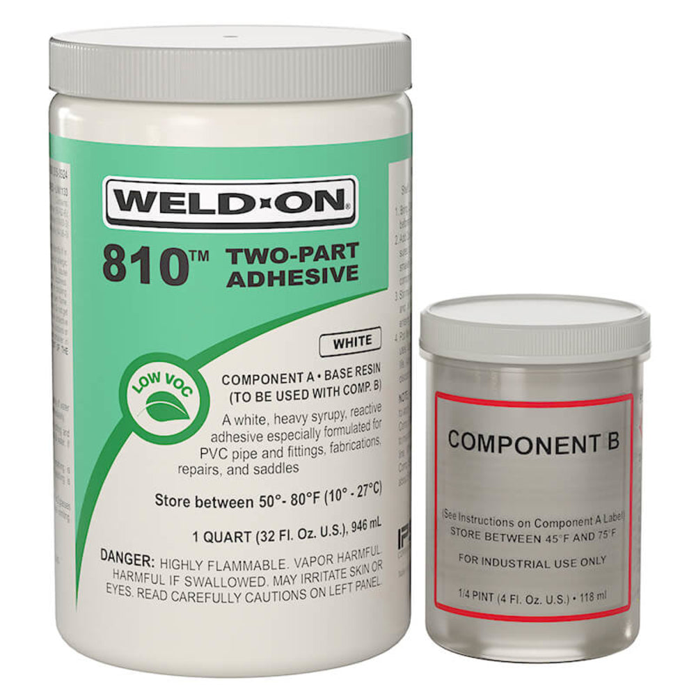 IPS Adhesive Kit, 4 oz White 810 Series Low VOC 2-Component High Strength