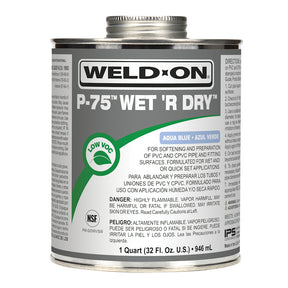 IPS Pvc Primer, 1/2 pt Metal Can P-75 Wet 'R Dry Series Low VOC