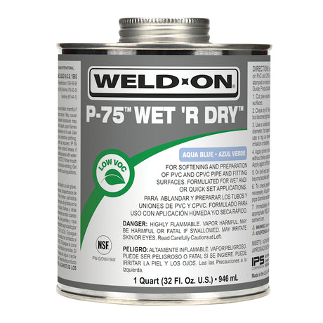 IPS Pvc Primer, 1/2 pt Metal Can P-75 Wet 'R Dry Series Low VOC